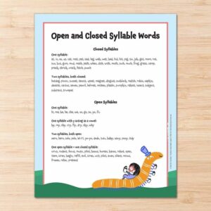 Open and Closed Syllable Word List 2 800x800