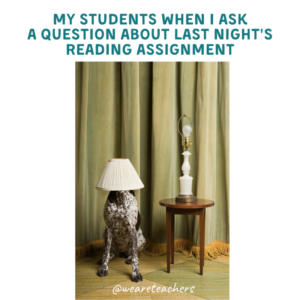 Reading assignment lamp meme 800x800