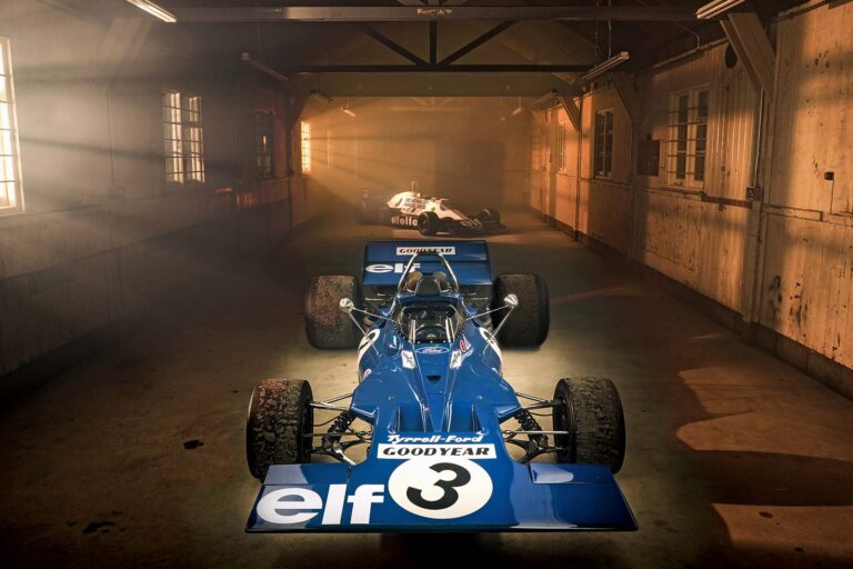 tyrrell shed f1 car
