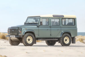 land rover bespoke works defender v8 110 front quarter