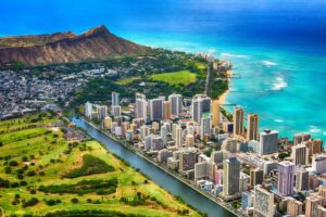 Honolulu HI Diamond Head and Waikiki GettyImages 810297082