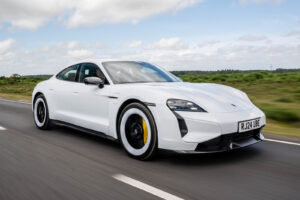 porsche taycan turbo s review 2024 01 front tracking