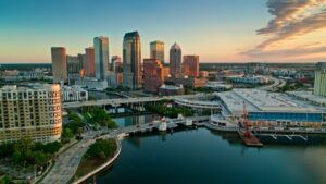 downtown tampa skyline GettyImages 1402199703