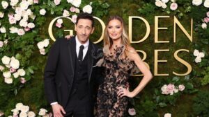 Adrien Brody Georgina Chapman Golden Globes 2025