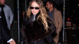 Sydney Sweeney Ferragamo Fur Cape