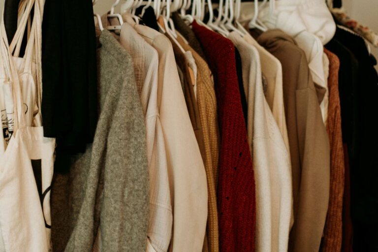 clothes on hanger