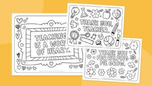 Teacher Appreciation Coloring Pages feature